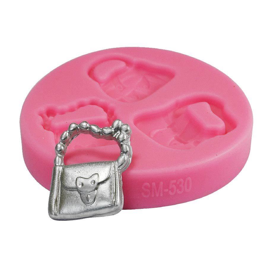 Set de 3 moldes de silicona para bolso