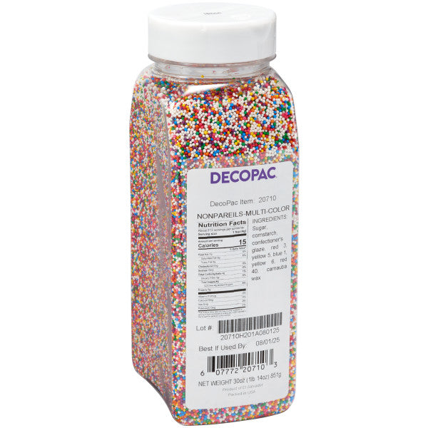 Nonpareils arcoíris multicolor 1 lb 14 oz