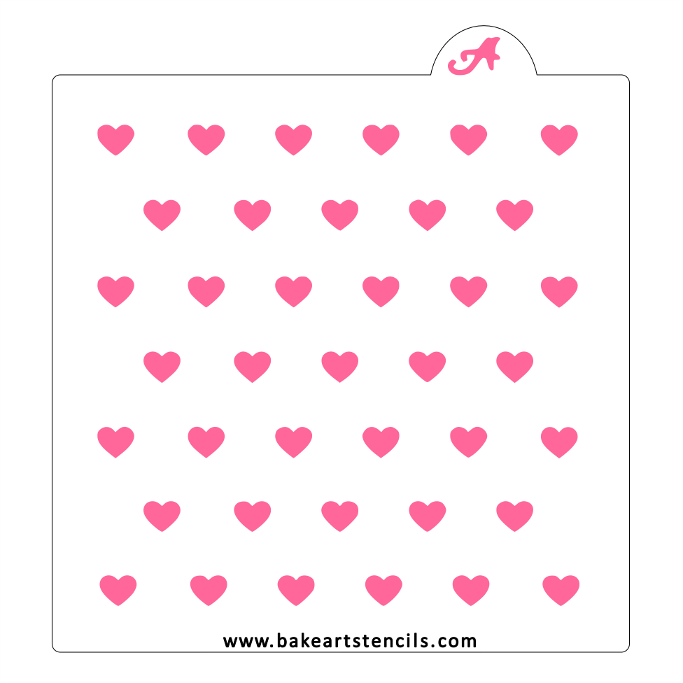Plantilla de Corazones Pequeños para Galletas