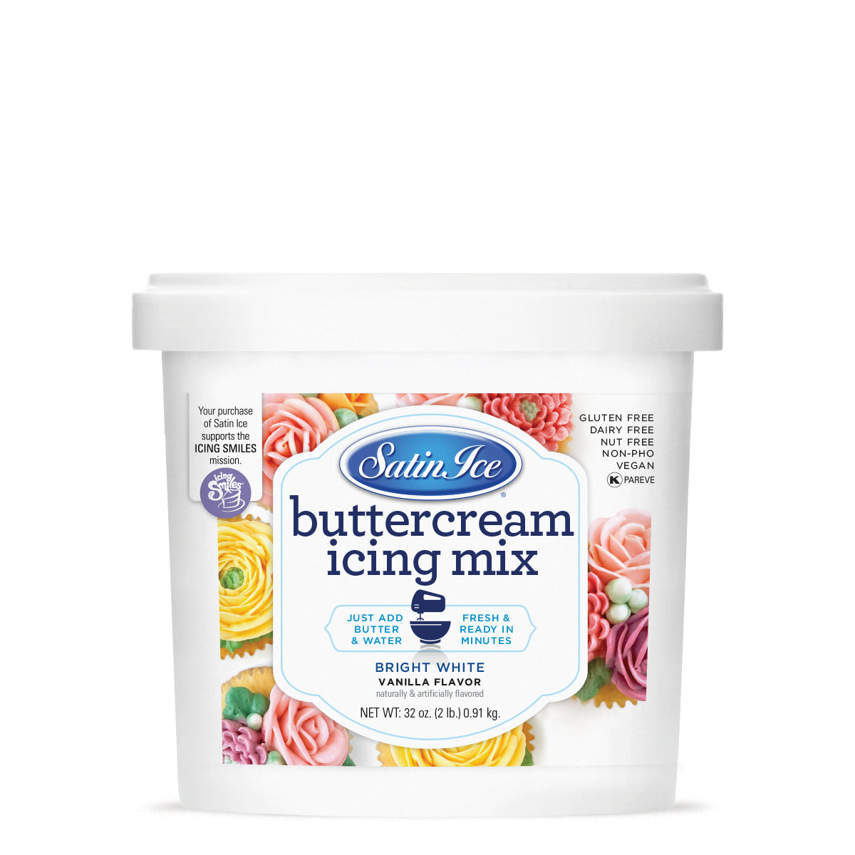 Satin Ice Buttercream Icing Mix 2lb/4lb - Bake Supply Plus