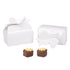 16W - Cajas de recuerdo grandes blancas con parte superior de lazo de 3 1/2 x 2 x 1 11/16