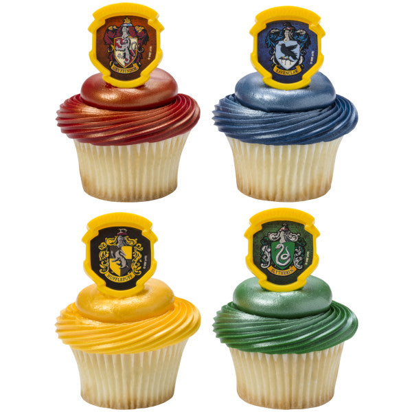 Harry Potter Hogwarts House Cupcake Rings 12ct