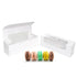 9W - Caja blanca con ventana para pelota de golf de 4 7/8 x 1 5/8 x 1 5/8