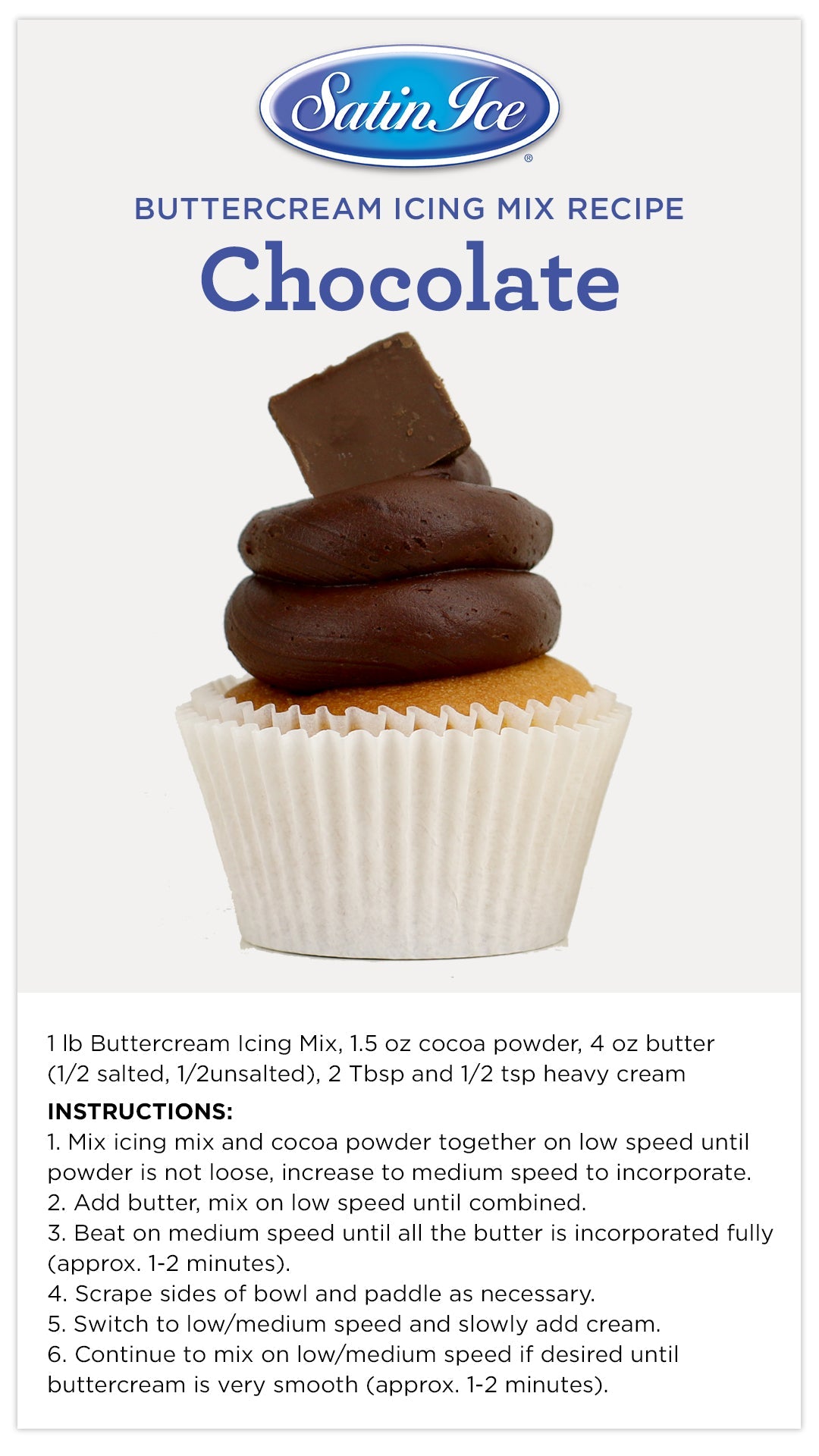 Satin Ice Buttercream Icing Mix 2lb/4lb