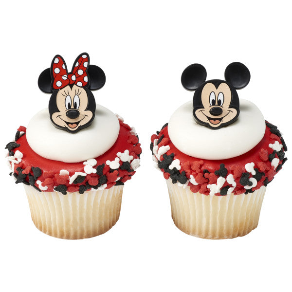 Mickey & Minnie Mouse Cupcake Rings 12ct