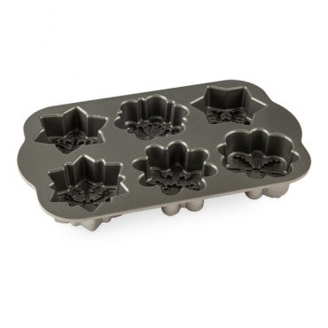 Molde Nordic Ware para pastelitos de copo de nieve helado - 6 cavidades