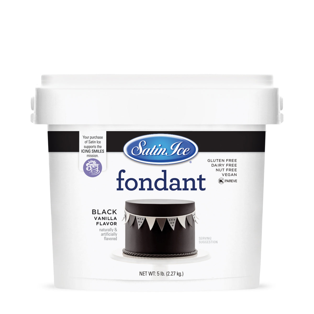 Colorful Satin Ice fondant in various sizes, smooth and pliable for cake decorating, from the Satin Ice brand.