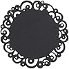 Manteles individuales de encaje Wilton de 30,5 cm negros con espiral, 6 unidades
