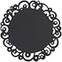 Manteles individuales de encaje Wilton de 30,5 cm negros con espiral, 6 unidades