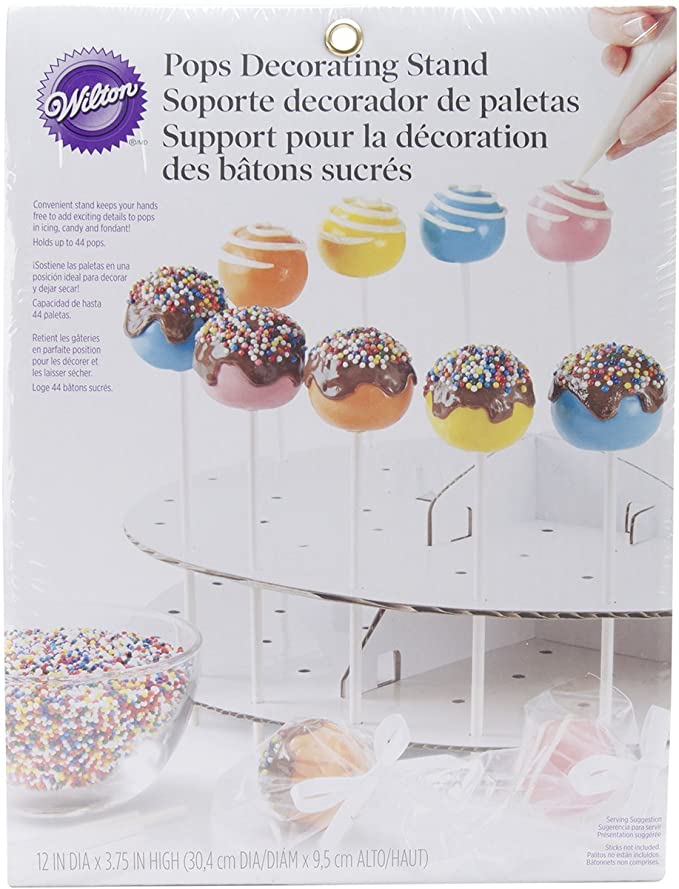 Wilton Pops Treat Display Stand holding colorful cake pops, showcasing a versatile and attractive treat presentation.