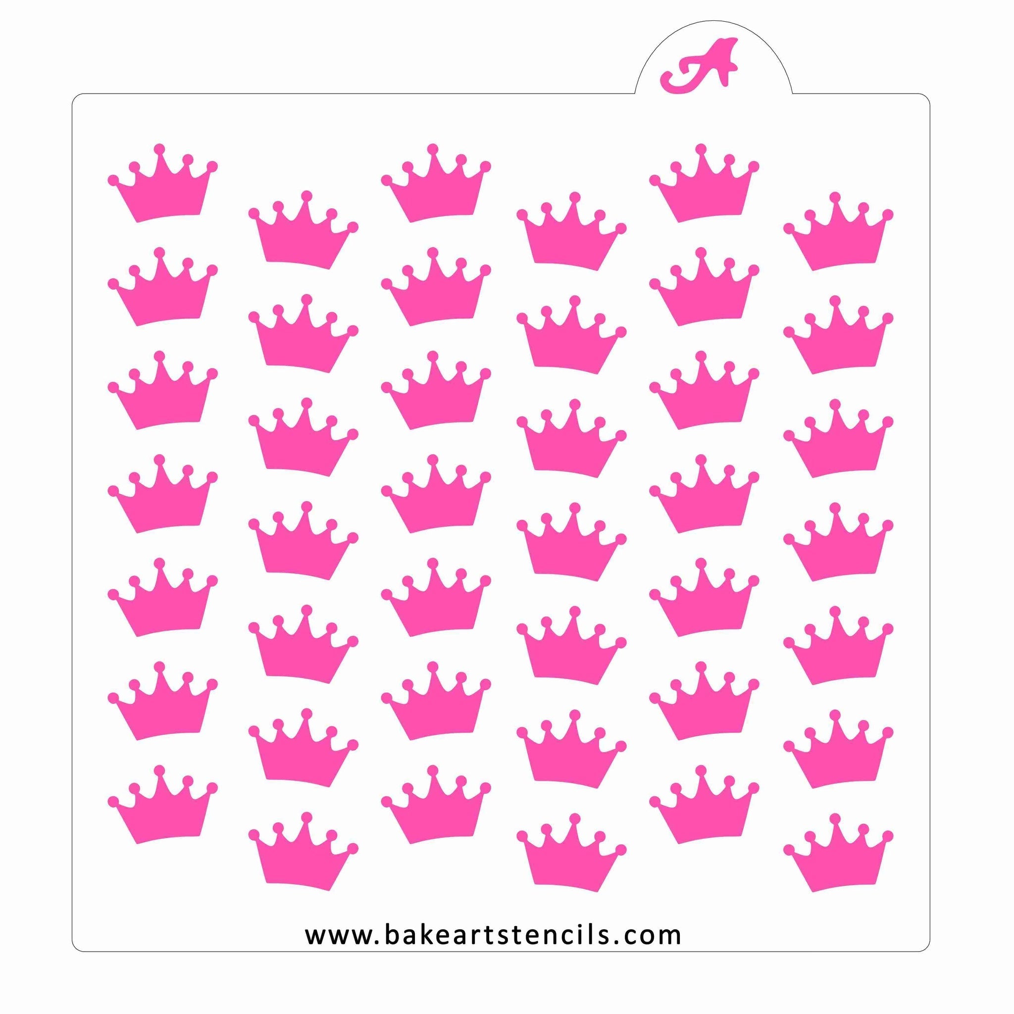 Tiara Pattern Cookie Stencil - Bake Supply Plus