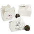 17W - 2 5/8 x 1 1/2 x 1 3/16 White Bow Top Favor Boxes Small
