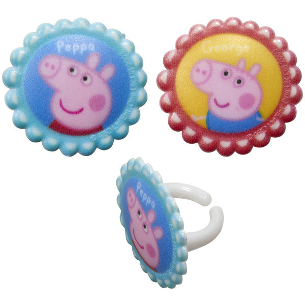 Peppa Pig Cupcake Rings 12ct