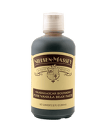 Nielsen-Massey Madagascar Bourbon vanilla bean paste in a jar, showing the dark, rich vanilla flavor paste with vanilla beans inside.