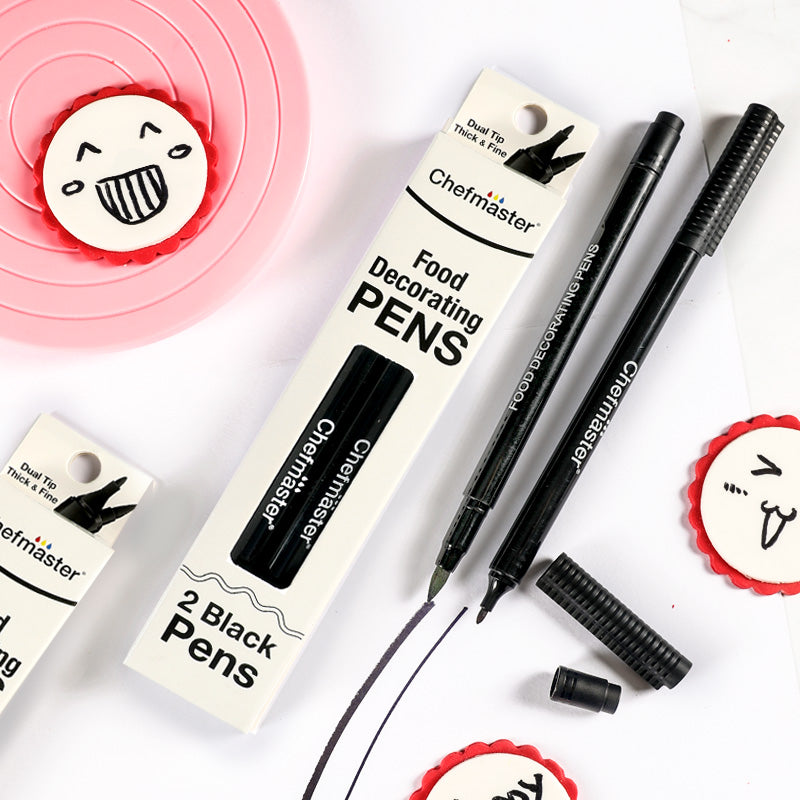 Chefmaster 2 Black Decorating Pens