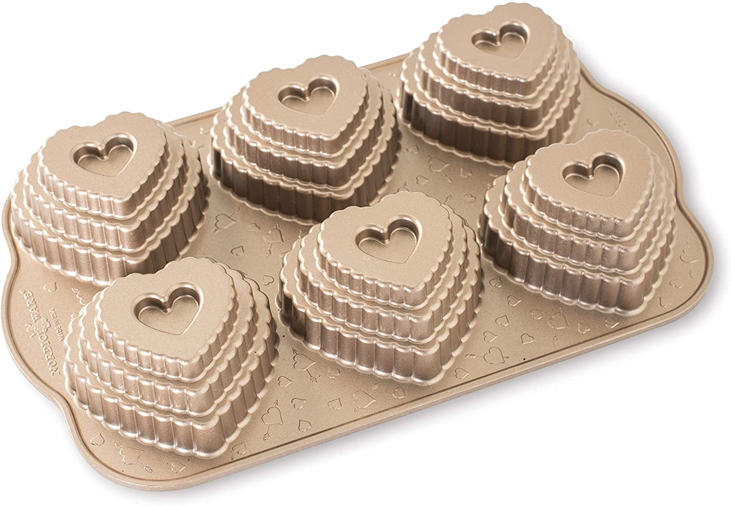 Molde para pasteles de corazón escalonado