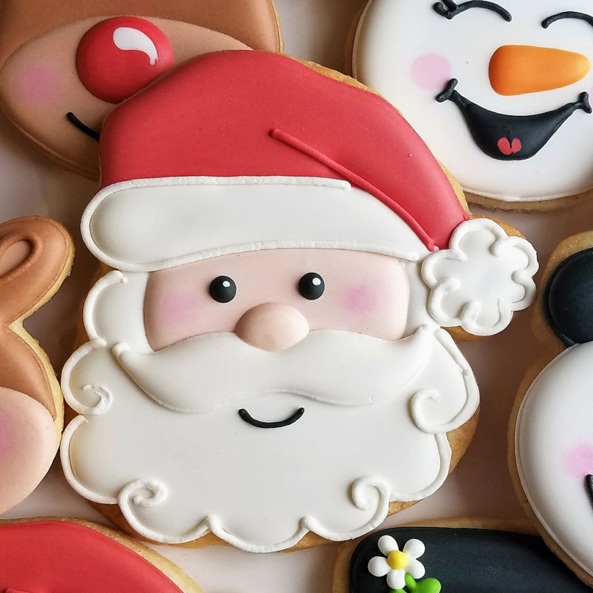 Cortador de galletas cara de Papá Noel