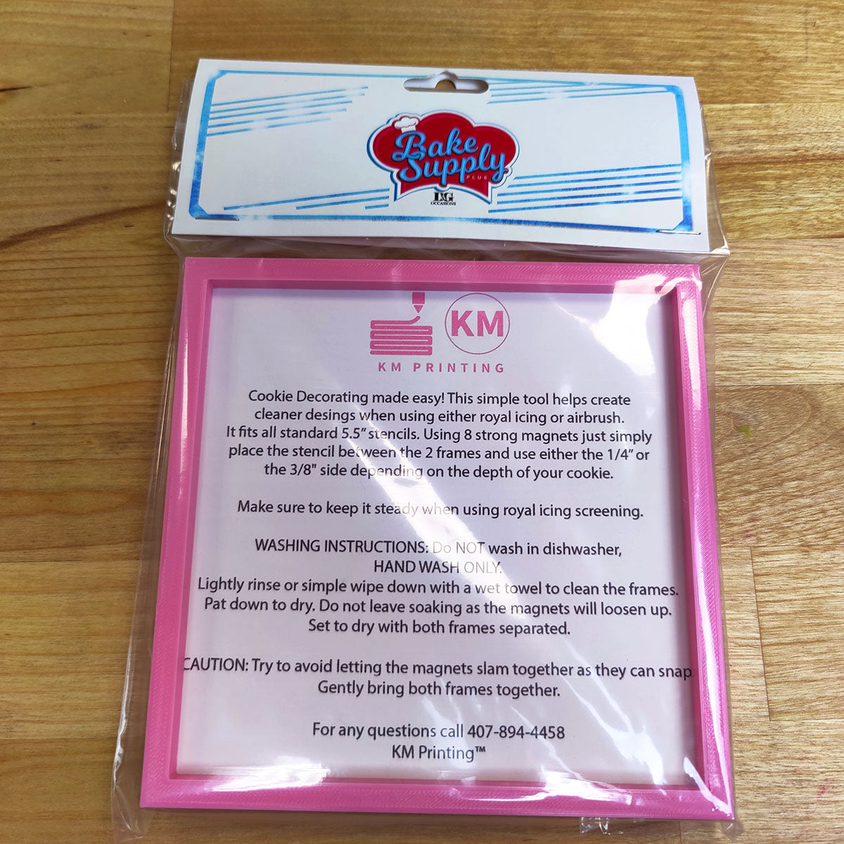 KM Stencil Holder Pink 5.5'