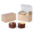 Cajas para bombones de papel de aluminio dorado de 12G - 2 9/16 x 1 5/16 x 1 1/4 - Mini