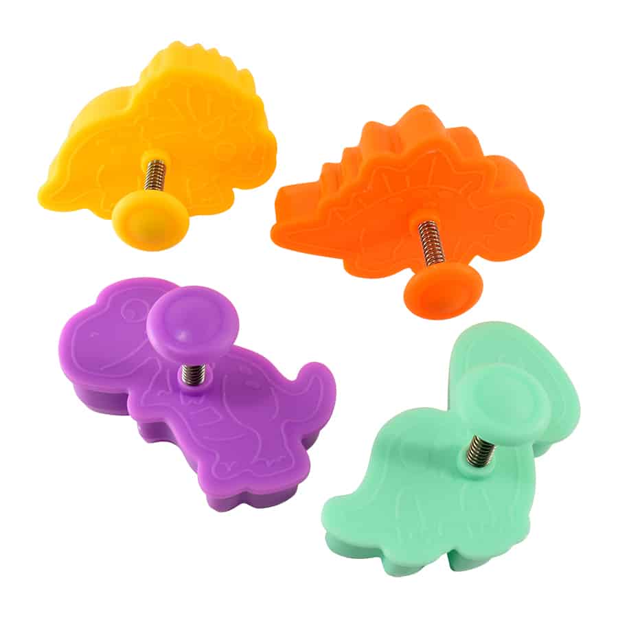 Cortadores de émbolo de dinosaurio para galletas