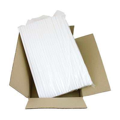 12" Large White Poly Dowels Bulk 160ct