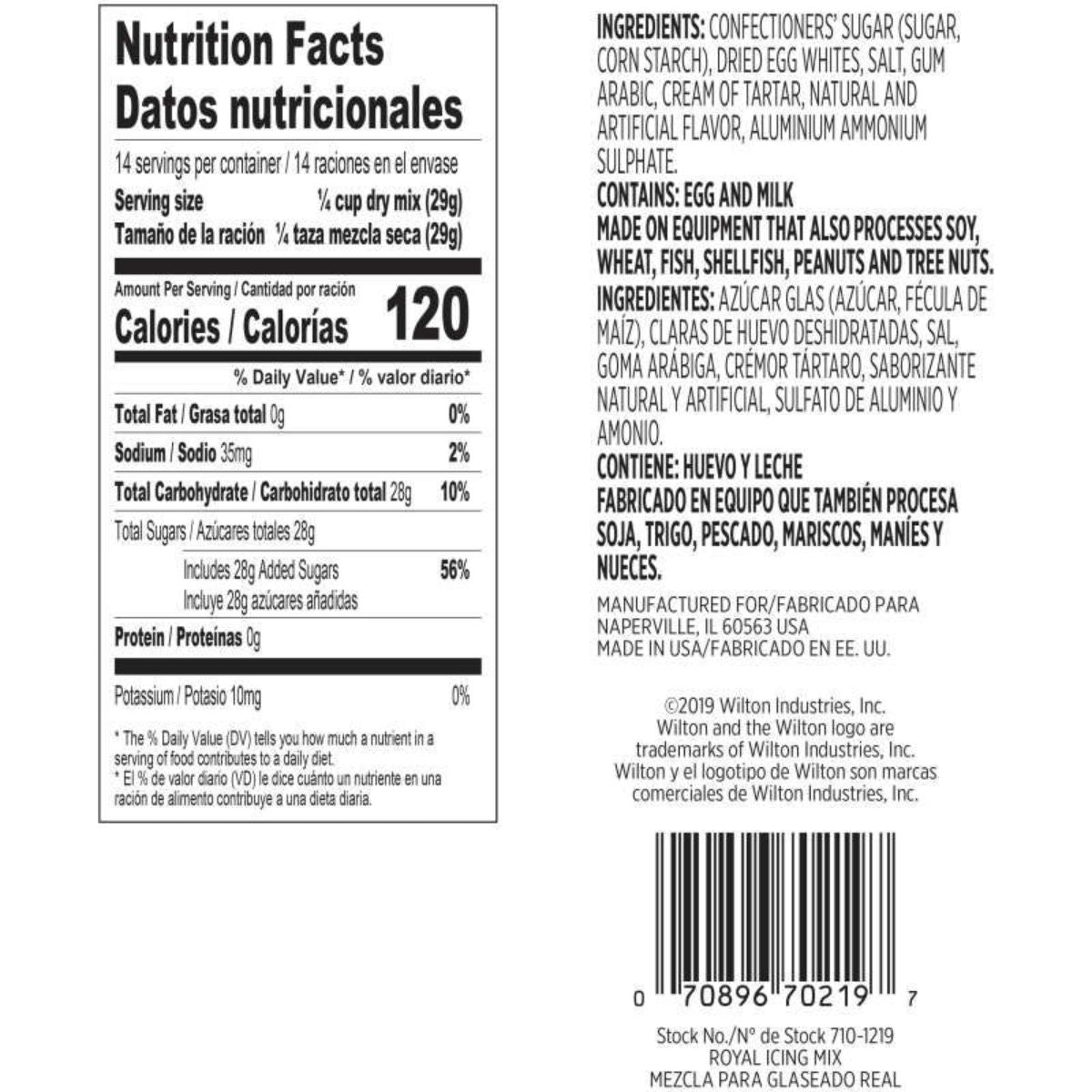 Wilton Mezcla de Glaseado Real, 14oz