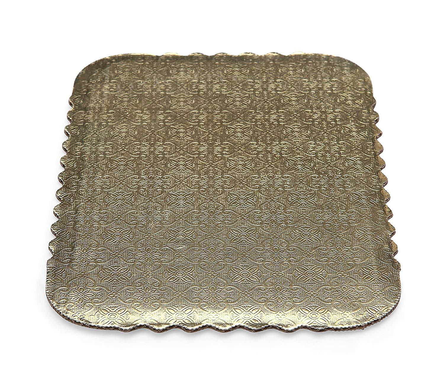 Gold Scalloped Sheet Cake Boards — All Sizes - Bake Supply Plus