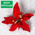 Poinsettia Gumpaste Flower Red #98 or White #96