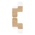Cajas pequeñas de recuerdo de papel de aluminio dorado de 13G - 2 1/2 x 2 1/2 x 1 1/8