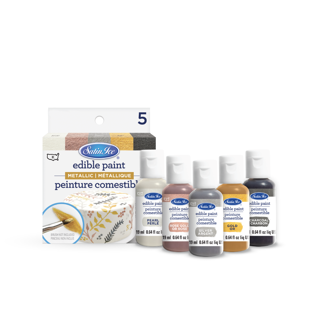 Set de pintura comestible metálica Satin Ice