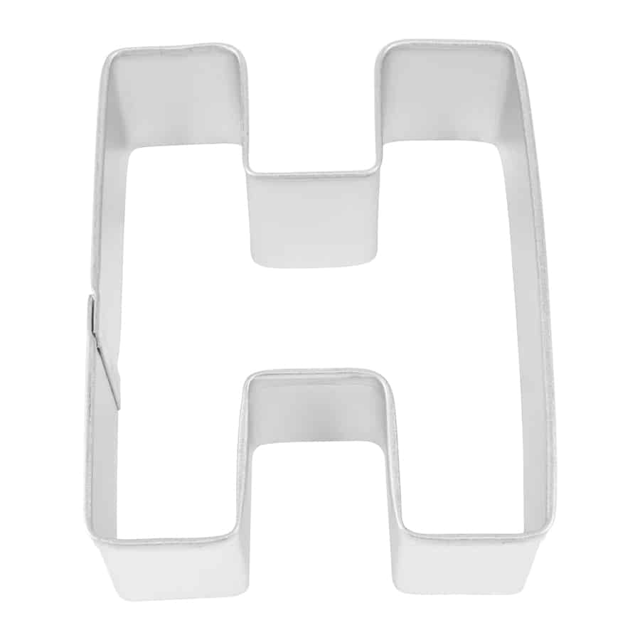 Cortador de galletas con forma de letra 'H'