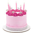 Velas rosas con purpurina
