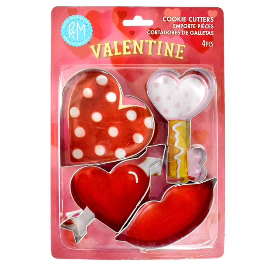 Juego de 4 cortadores San Valentín