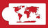 World Map Cake Stencil