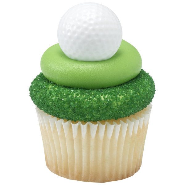 Golf Ball Cupcake Rings 12ct