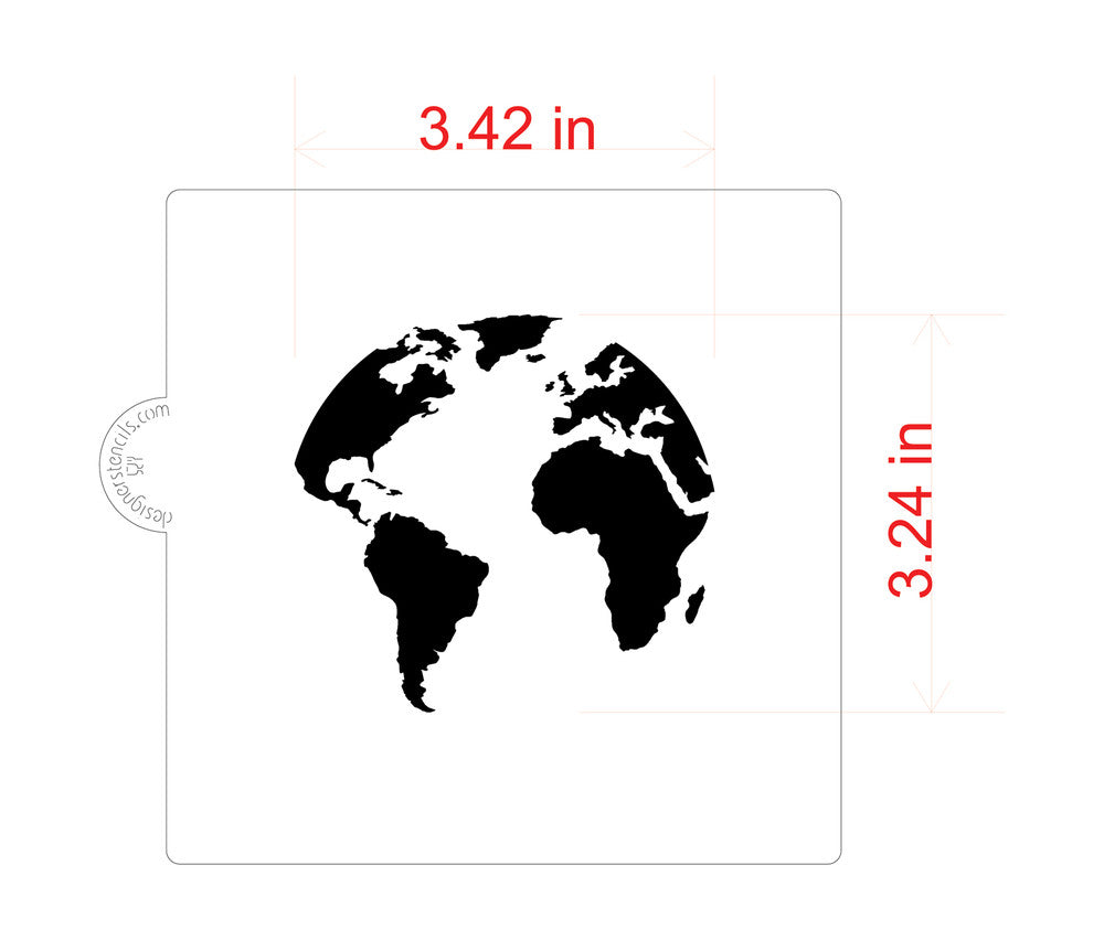 Plantilla de galletas de mapa mundial