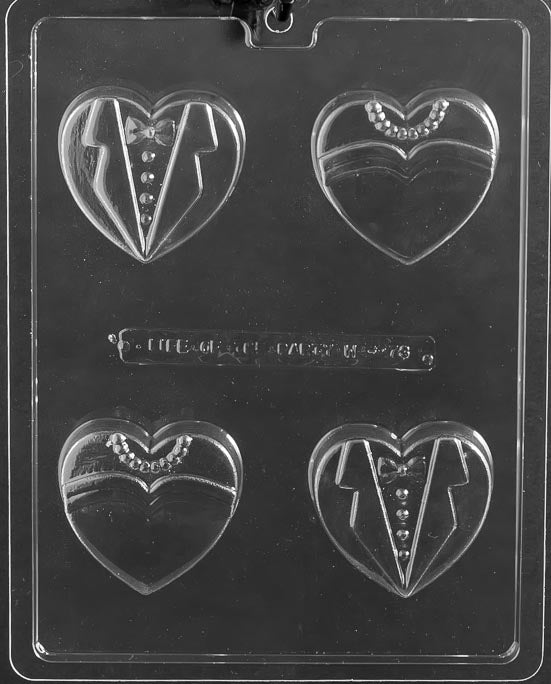 Bride Groom Heart Cookie W073