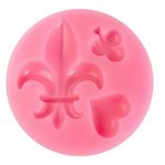 Molde de silicona NY Cake de 3 cavidades con flor de lis