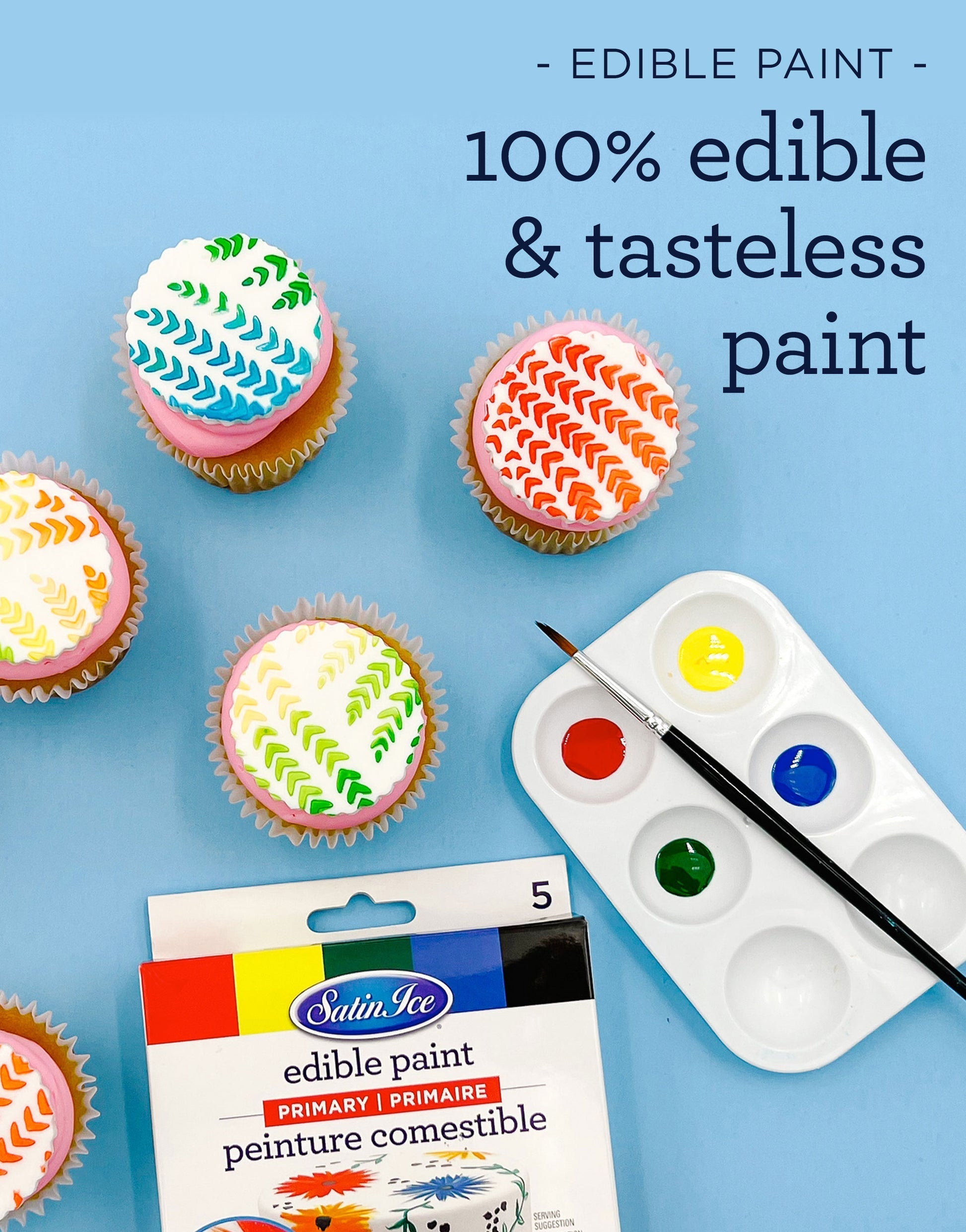 Set de pintura comestible metálica Satin Ice