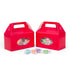 25R - Cajas rojas tipo caballete de 6 3/8 x 3 x 3 1/2 con ventana