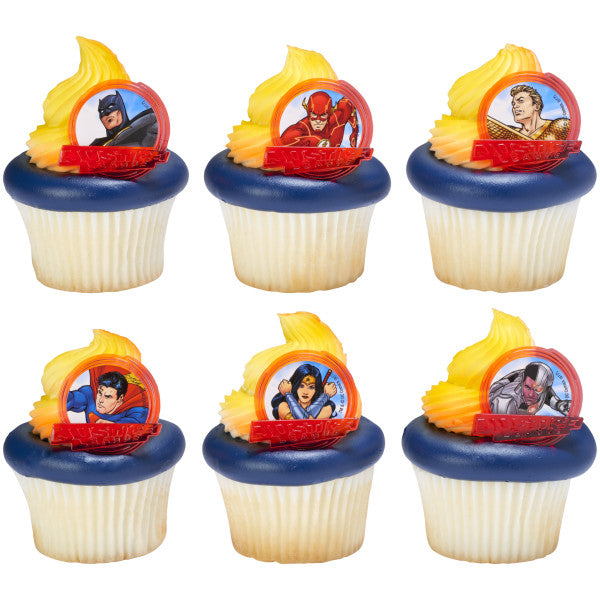 Justice League Brave Bold Cupcake Rings