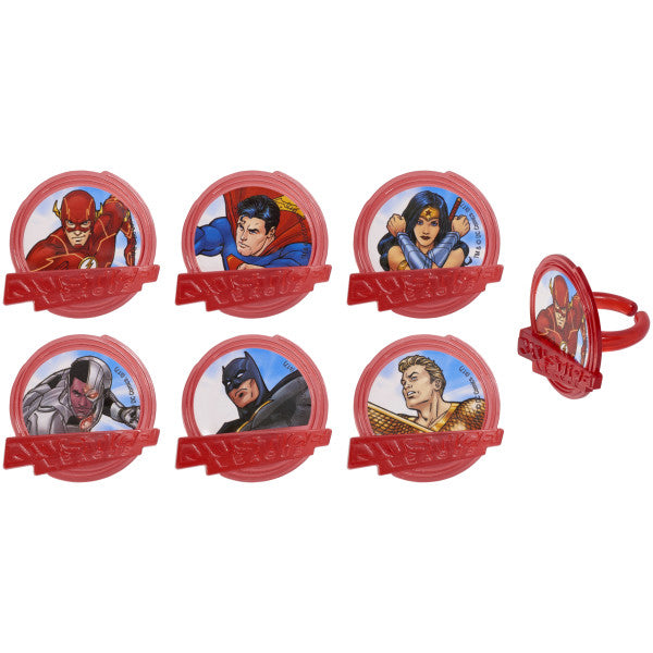 Justice League Brave Bold Cupcake Rings