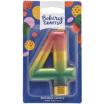 Numbers Metallic Candle