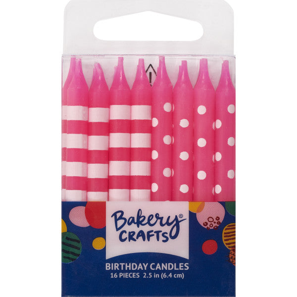 Stripes & Dots Pattern Candles-All Colors