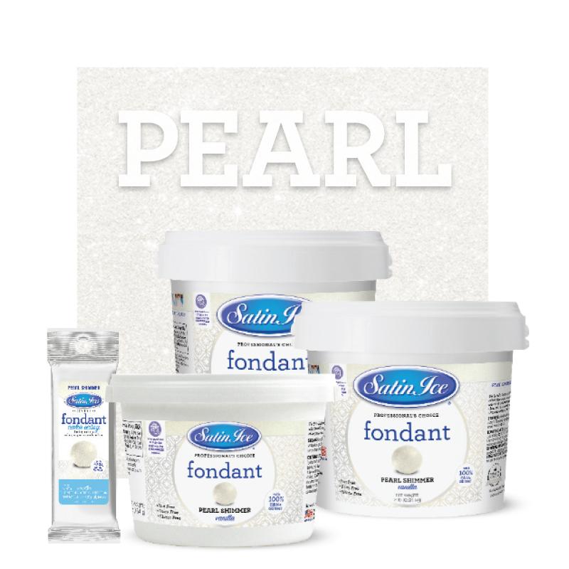 Satin Ice Pearl Shimmer Fondant — 4oz, 2lb, 5lb - Bake Supply Plus