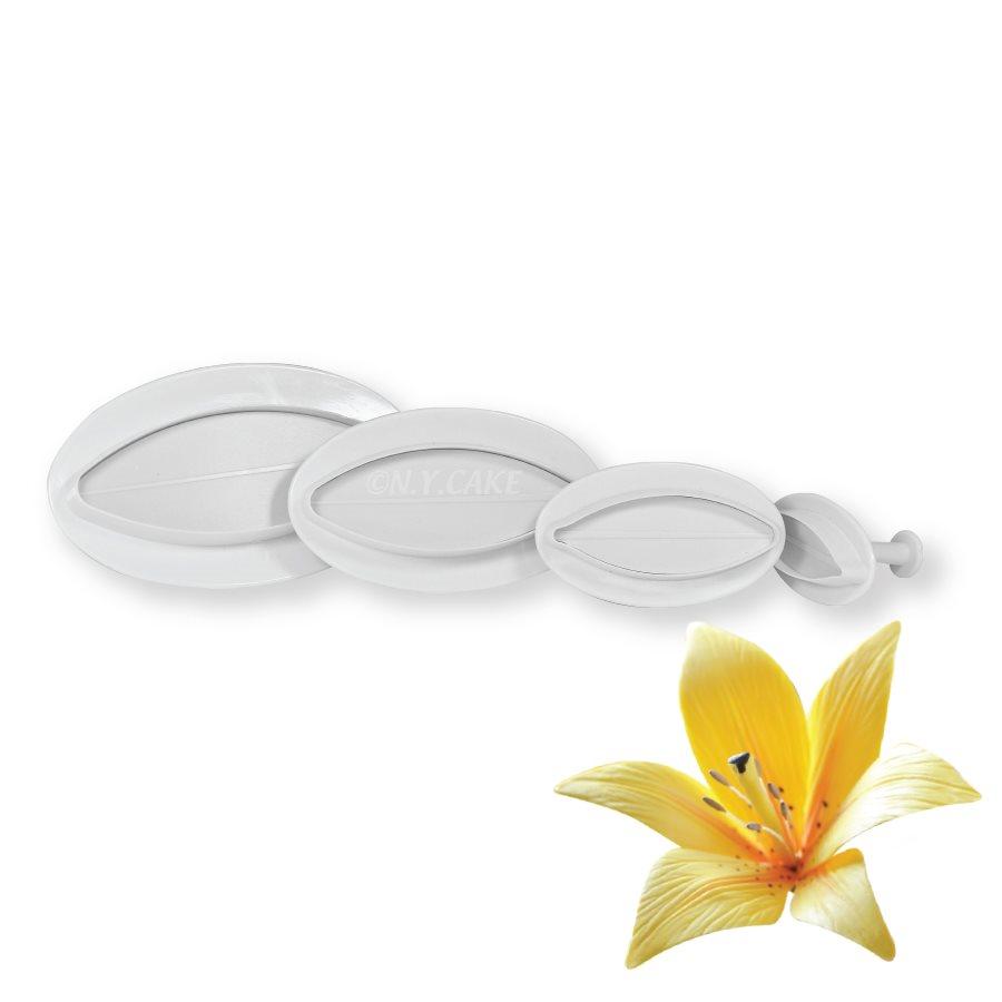 Rounded Lilies Plunger Cutter Set NY Cake Fondant Cutter - Bake Supply Plus