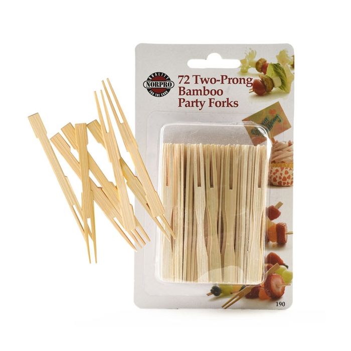 NorPro 2 Prong Bamboo Forks 72ct