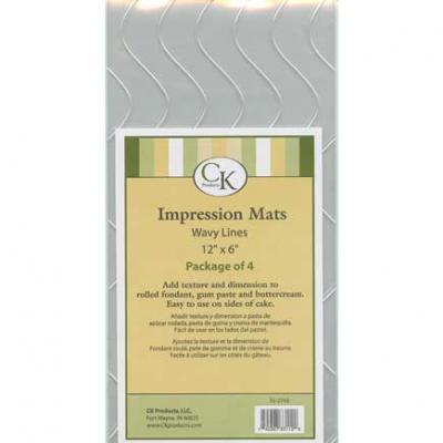 Impression Mat Lines Wavy 4ct. CK Products Texture Mat - Bake Supply Plus