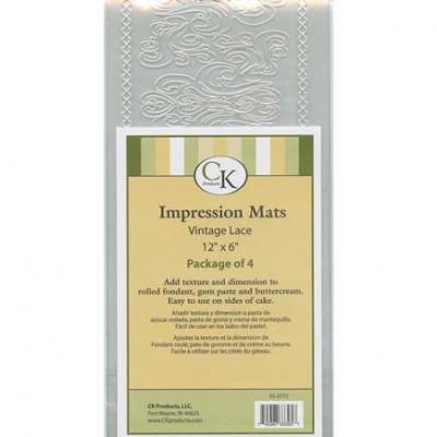 Impression Mat Vintage Lace 4ct. CK Products Texture Mat - Bake Supply Plus