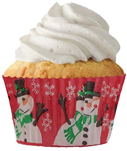 Snowman & Flakes Cupcake Liner